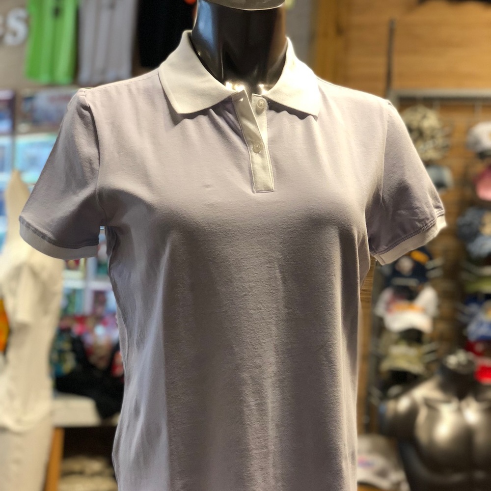 Devon & Jones Stretch Purple and White Polo